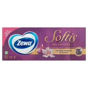 Vreckovky, papierové, 3vrstvové, 10x9 ks, ZEWA Softis, aromatherapy